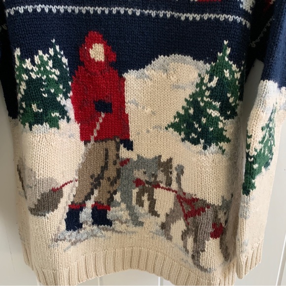 Vintage Ralph Lauren Chunky Hand Knit Turtleneck Sweater Size Small - Picture 10 of 11